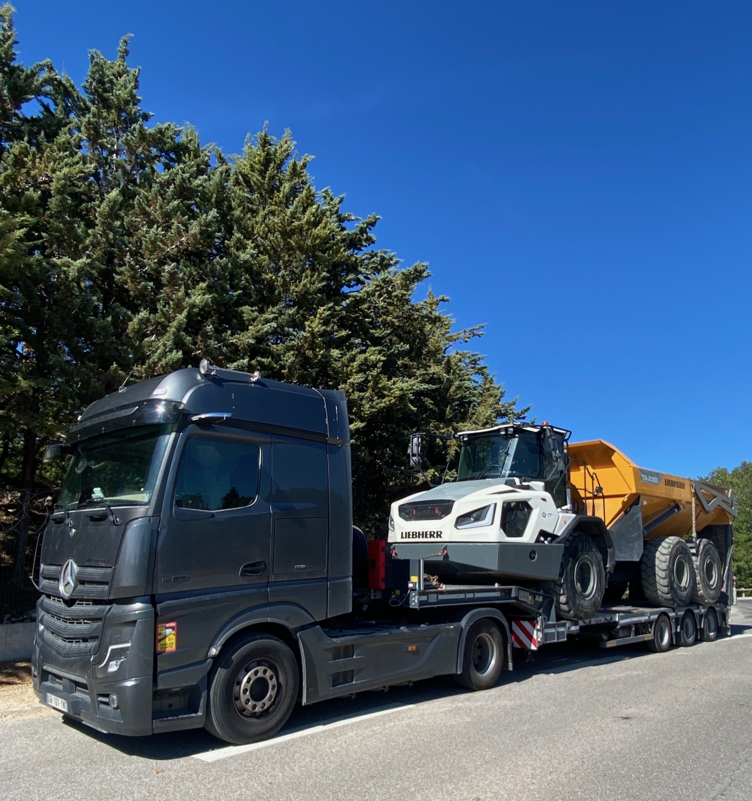 Transport d’engins de chantier 